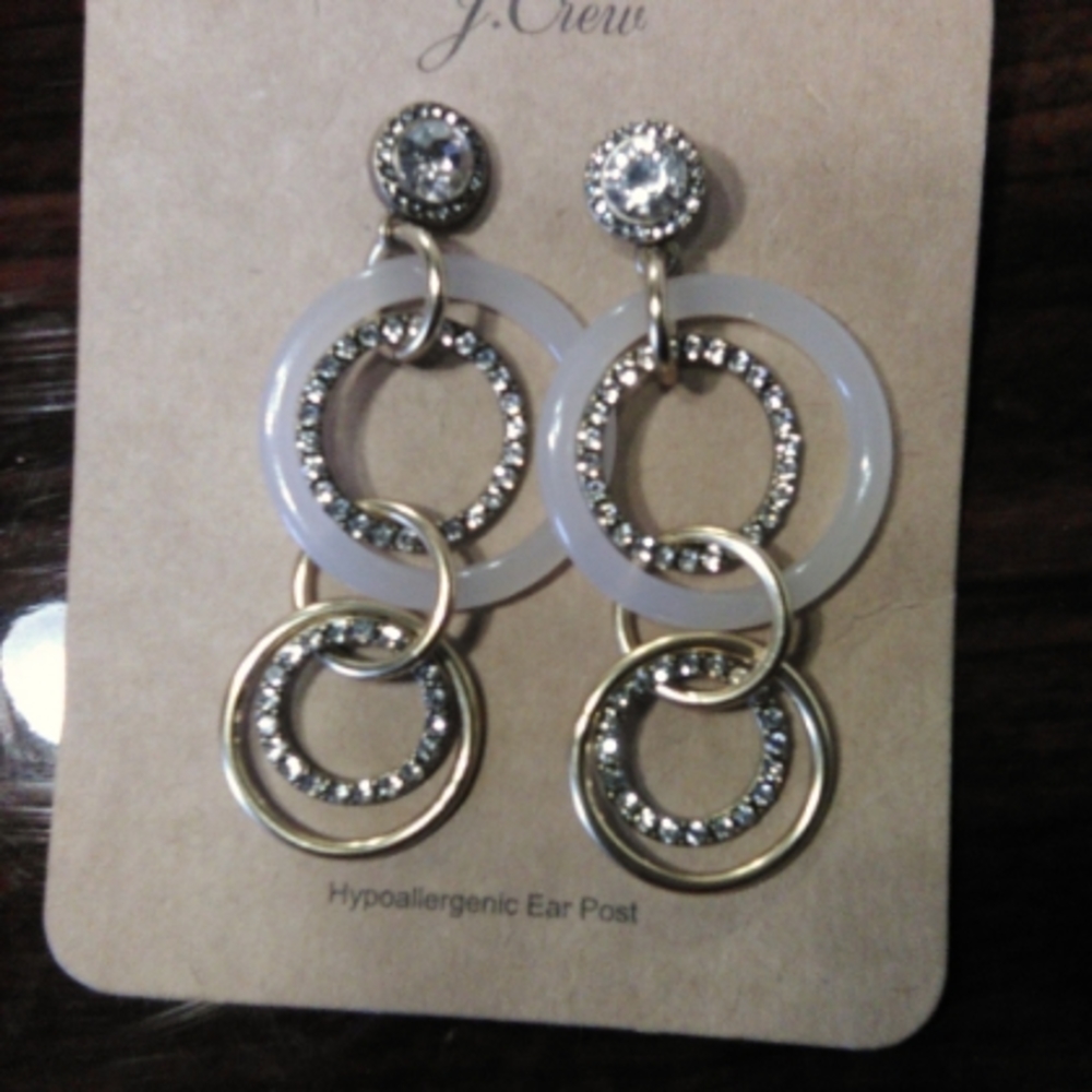 J.Crew NWT Bengal earnings with diamonds.